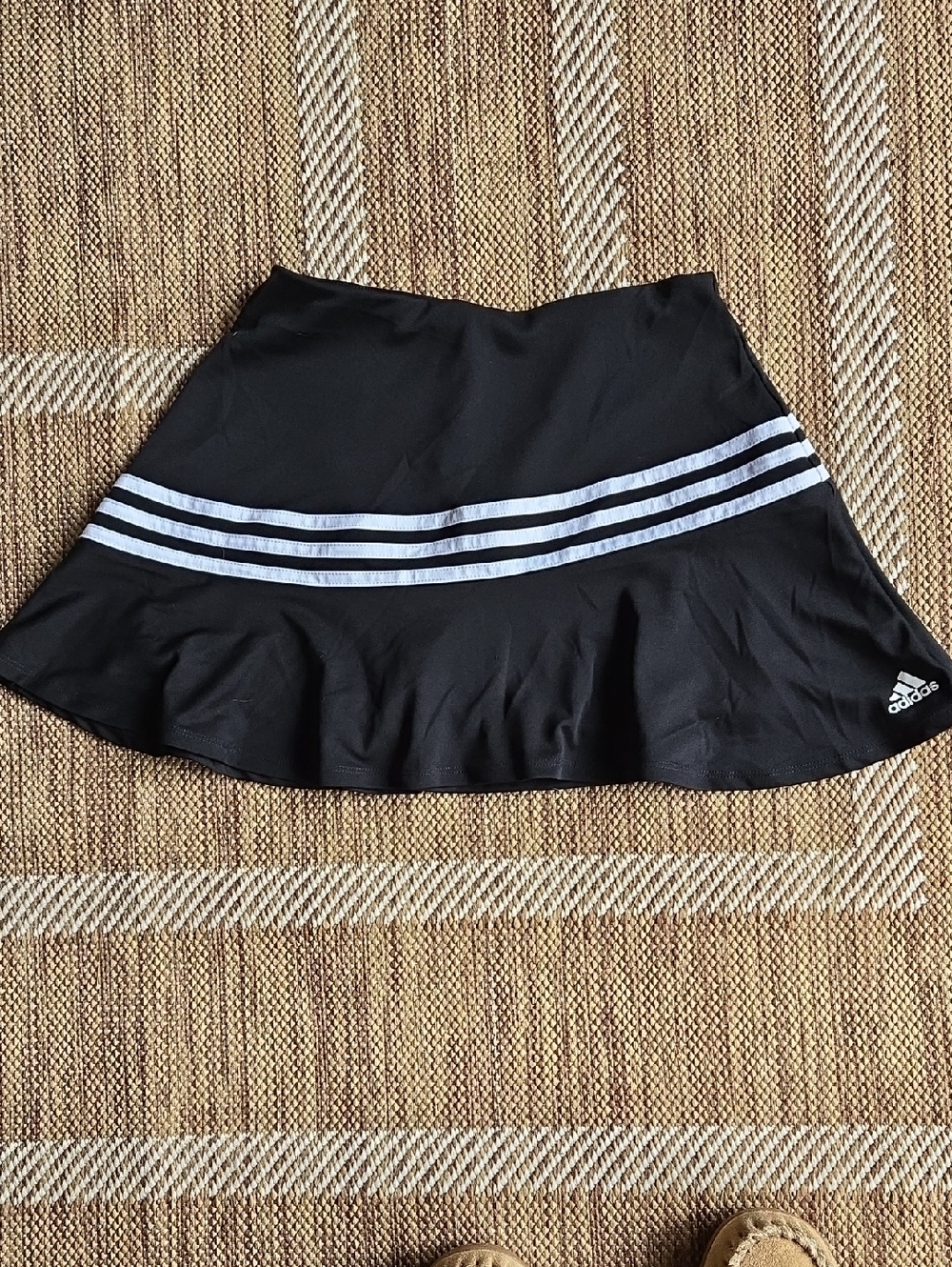 adidas Girls Black Skater Skirt with Built In Shorts